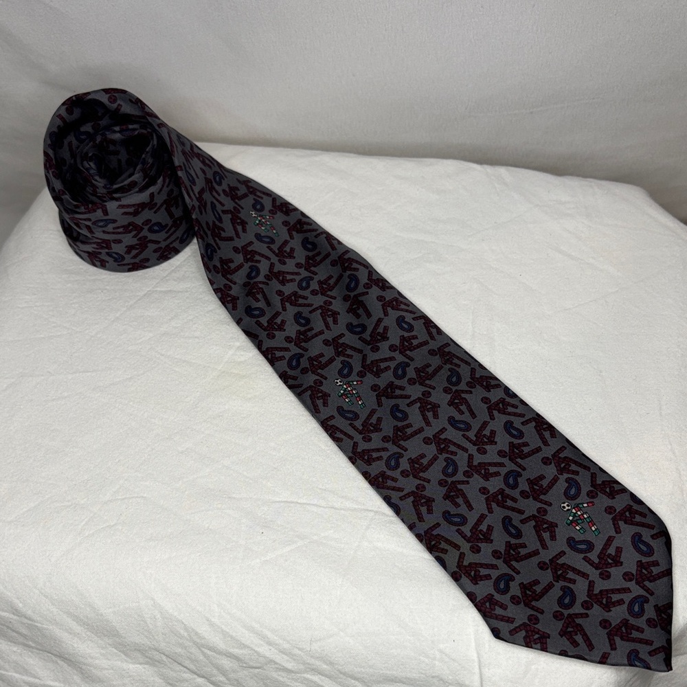 Italia ‘90 World Cup official licensee Italian soccer football silk tie